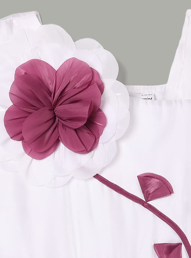PEPPERMINT Girls Flower Applique Dress
