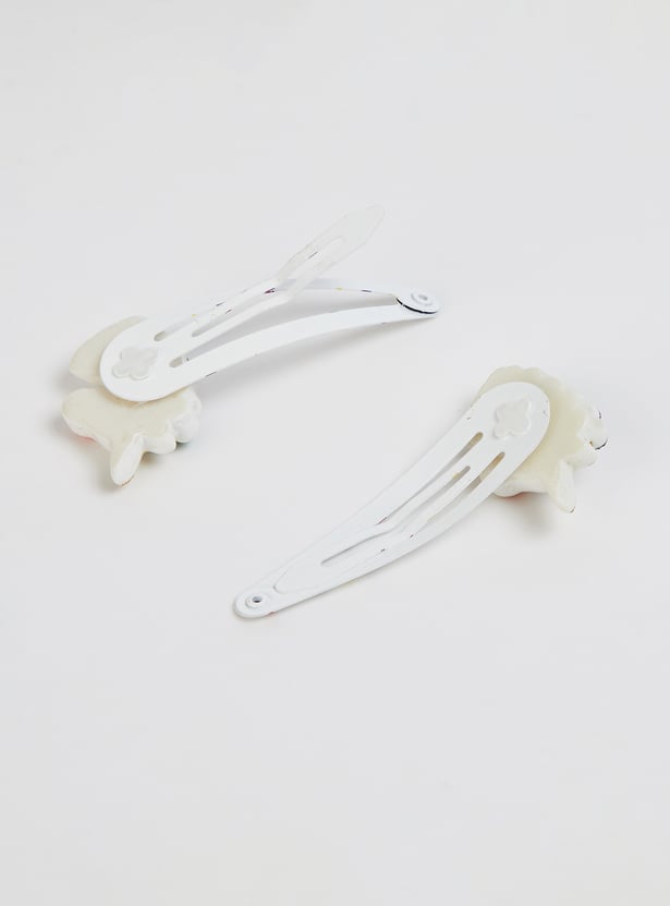 FAME FOREVER Unicorn Appliqued Hair Clips - Pack of 2
