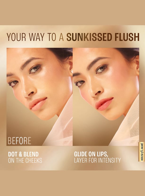 LAKME 9to5 Double Duty Lip & Cheek Water Stain - Sunset Kiss - 9ml