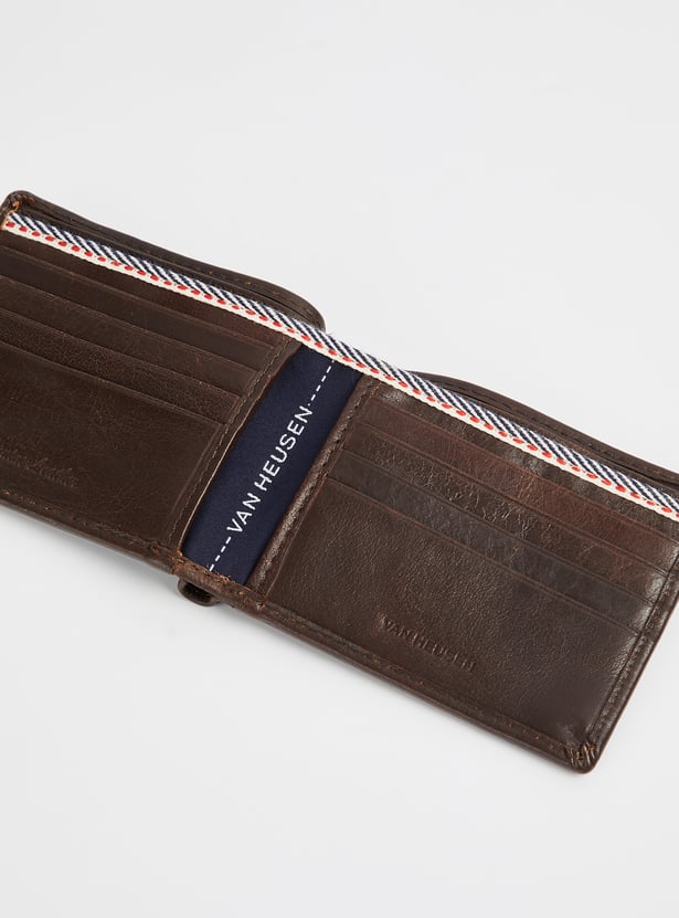 VAN HEUSEN Textured Leather Bi-Fold Wallet