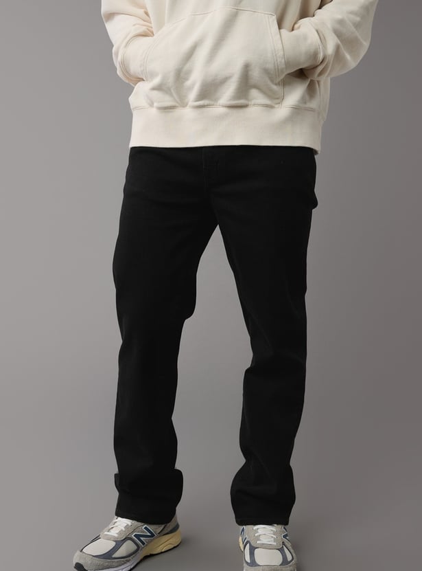 AMERICAN EAGLE Solid Regular Straight Jeans