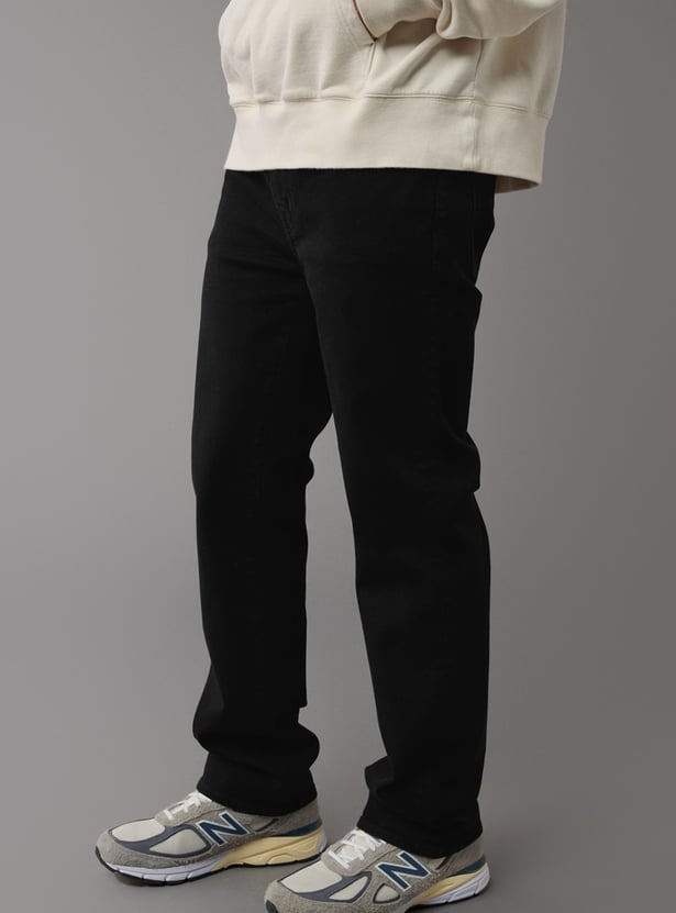 AMERICAN EAGLE Solid Regular Straight Jeans