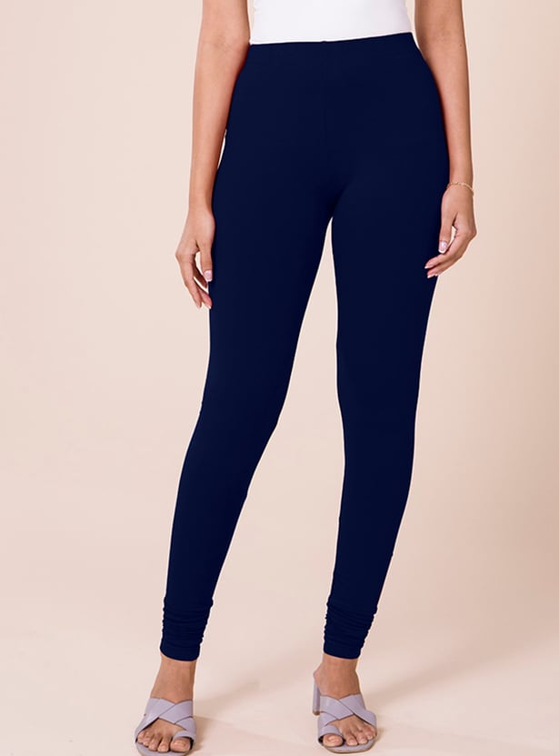 GO COLORS Solid Leggings