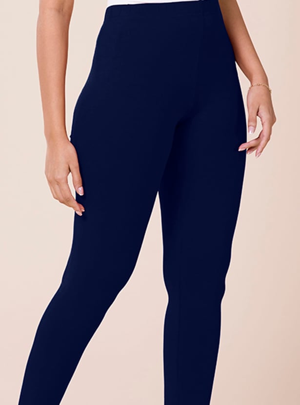 GO COLORS Solid Leggings