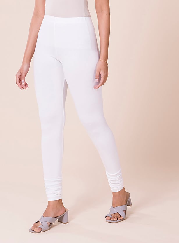 GO COLORS Solid Leggings