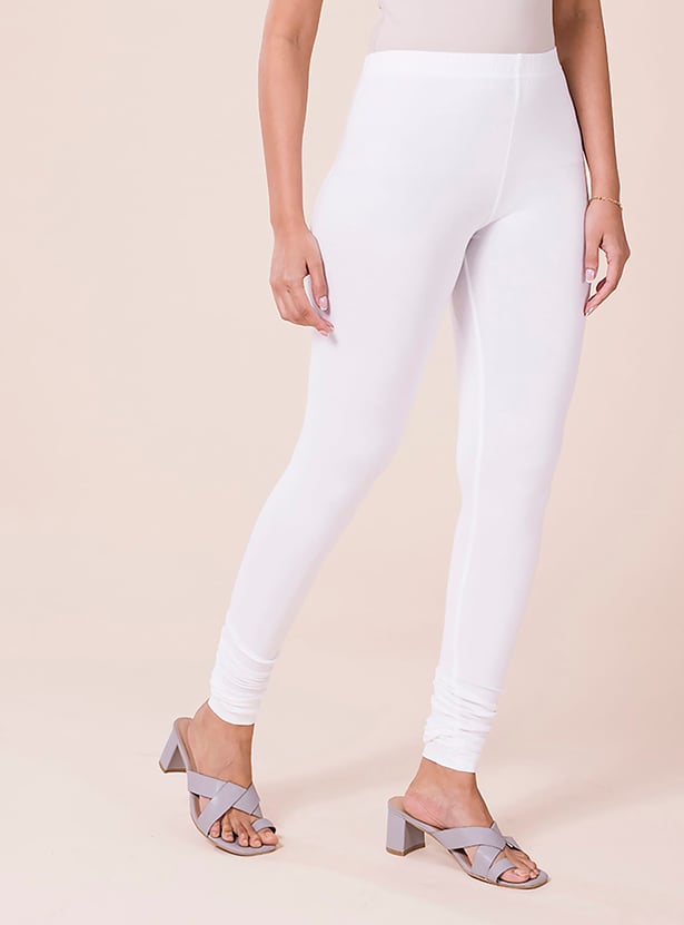 GO COLORS Solid Leggings