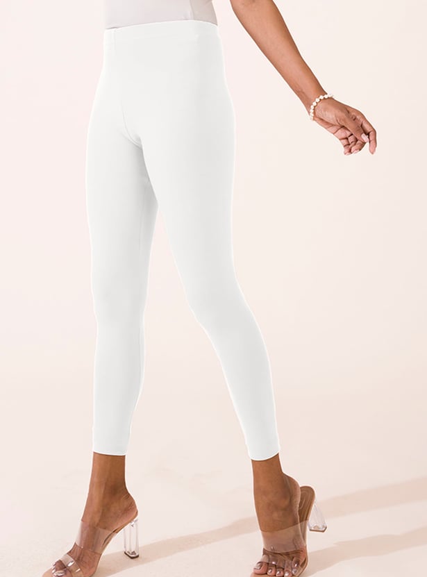 GO COLORS Solid Leggings