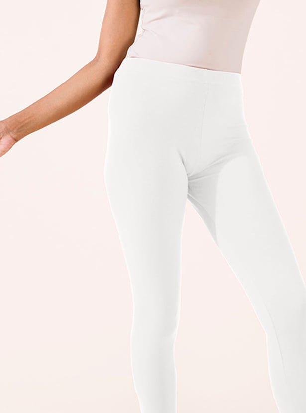 GO COLORS Solid Leggings