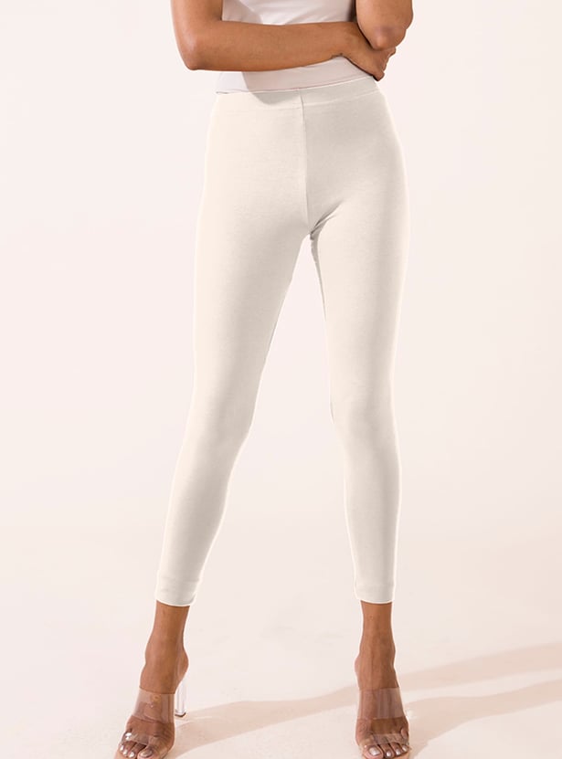 GO COLORS Solid Leggings
