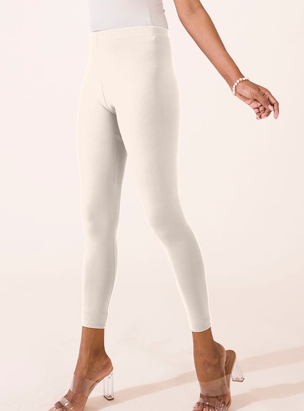 GO COLORS Solid Leggings