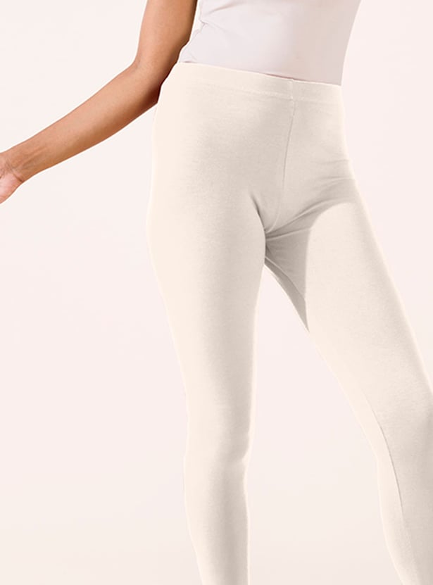 GO COLORS Solid Leggings