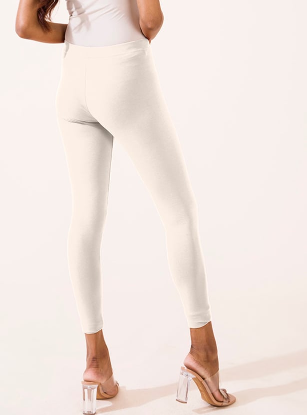 GO COLORS Solid Leggings