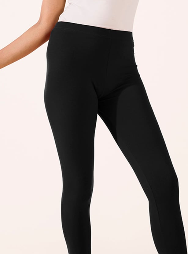 GO COLORS Solid Leggings