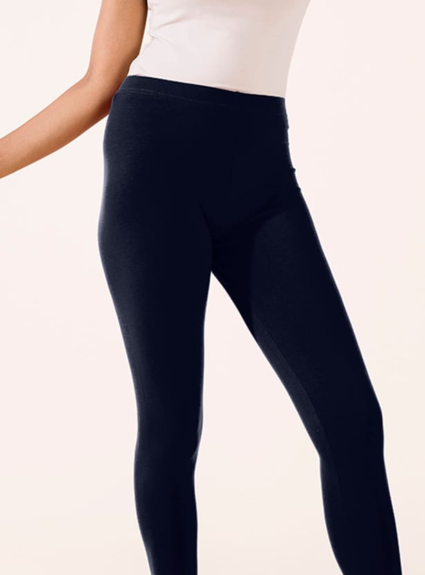 GO COLORS Solid Leggings