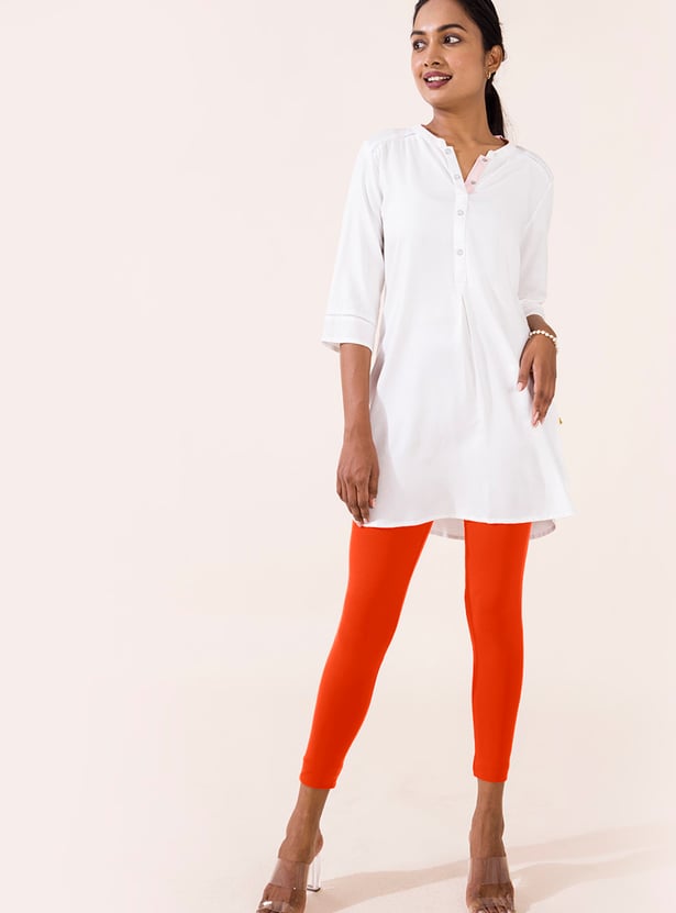 GO COLORS Solid Leggings