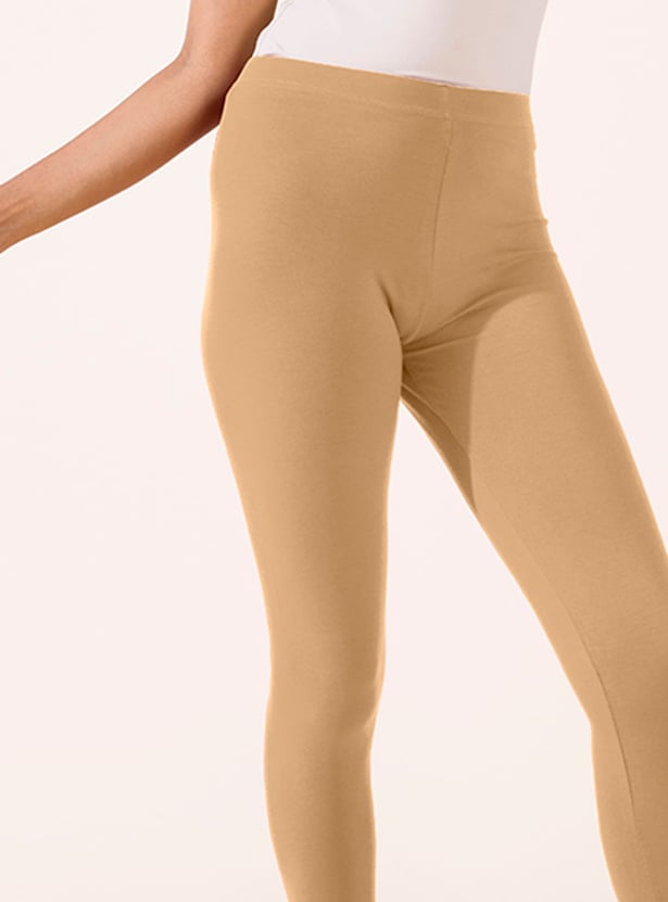 GO COLORS Solid Leggings