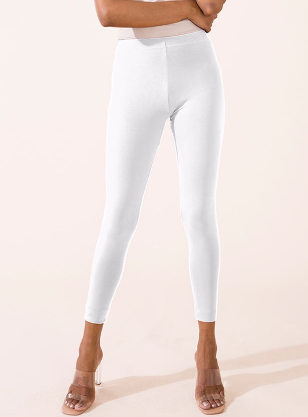 GO COLORS Solid Leggings