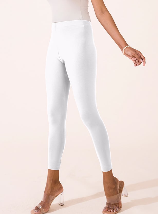 GO COLORS Solid Leggings