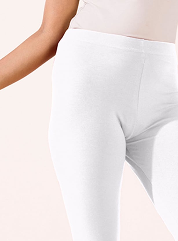 GO COLORS Solid Leggings