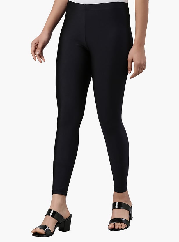 GO COLORS Solid Leggings