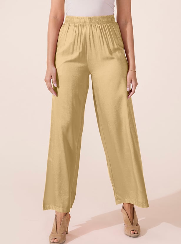 GO COLORS Solid Palazzos