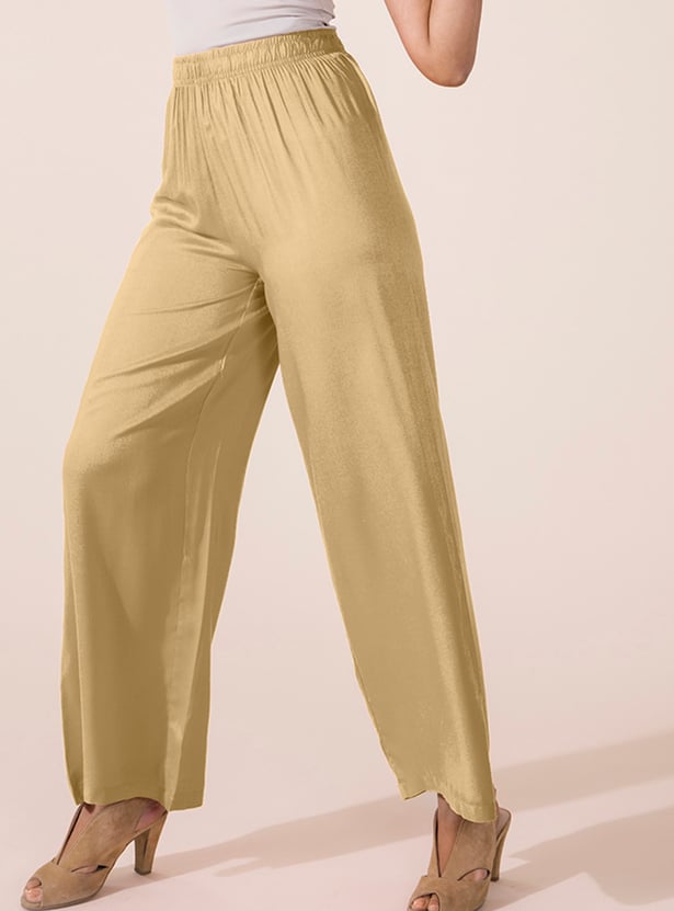 GO COLORS Solid Palazzos