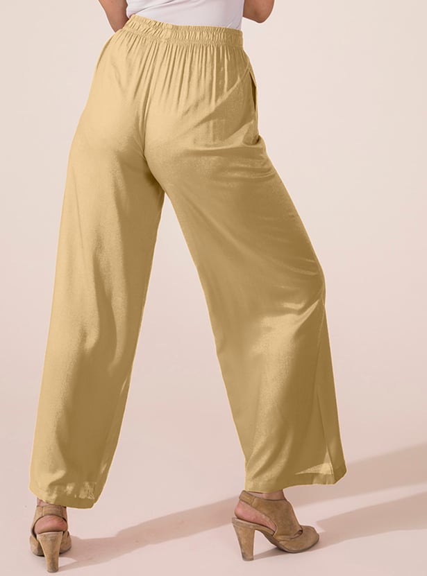 GO COLORS Solid Palazzos
