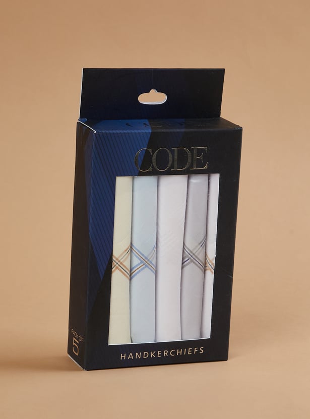 CODE Checked Handkerchief - Pack of 5