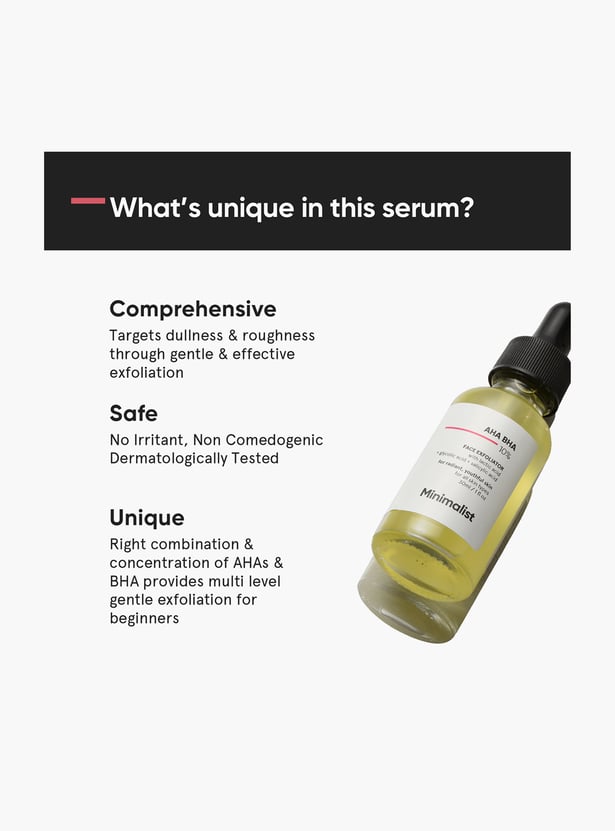 MINIMALIST AHA BHA 10 Percent Face Exfoliator - 30ml