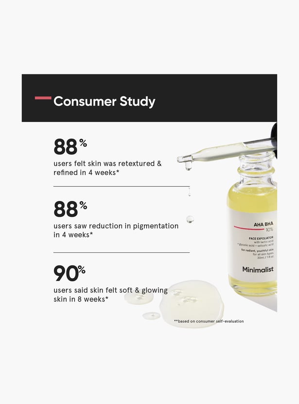 MINIMALIST AHA BHA 10 Percent Face Exfoliator - 30ml