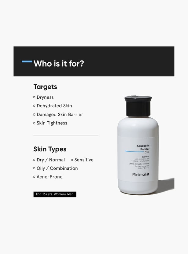 MINIMALIST Aquaporin Booster 05 Percent Cleanser - 100ml