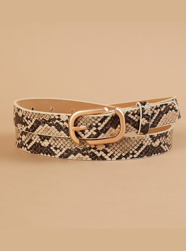 GINGER Textured Buckled Belt