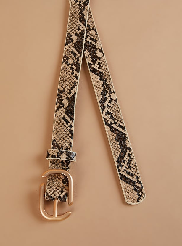 GINGER Textured Buckled Belt