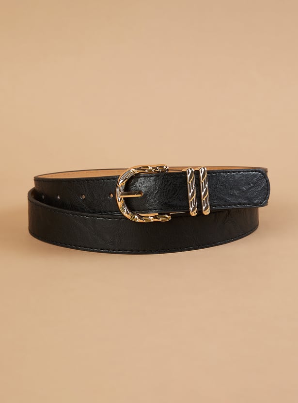 GINGER Textured Tang Buckle Belt