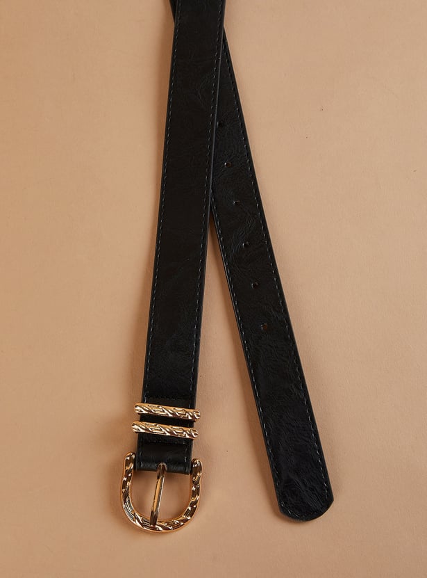 GINGER Textured Tang Buckle Belt