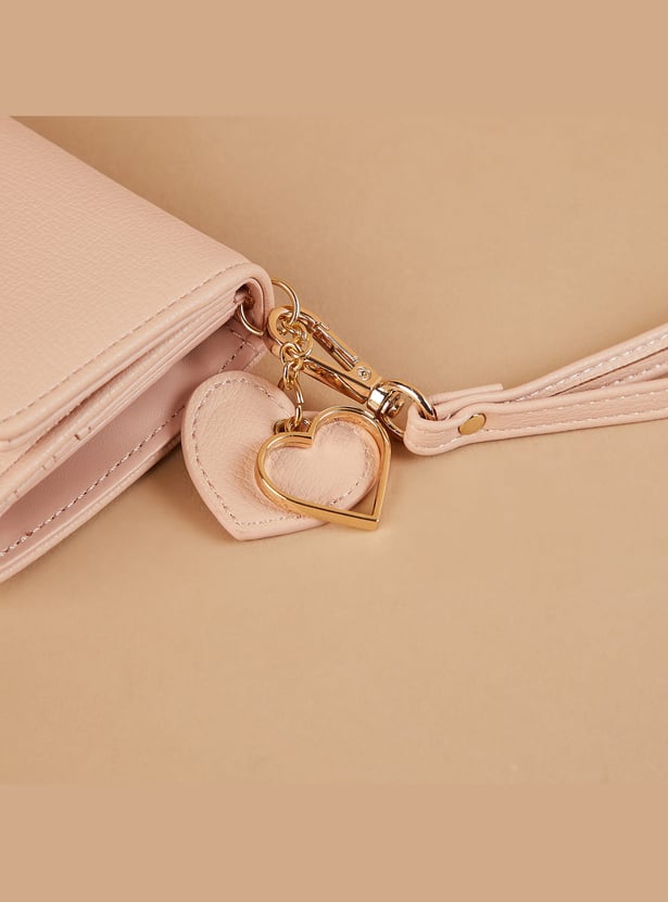 GINGER Textured Tri-Fold Wallet with Wristlet