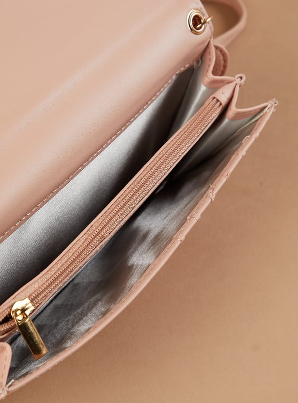 GINGER Textured Tri-Fold Wallet with Wristlet