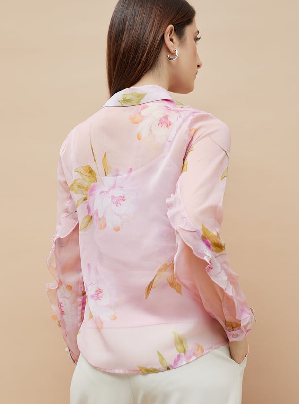 CODE Ruffled Shirt with Camisole