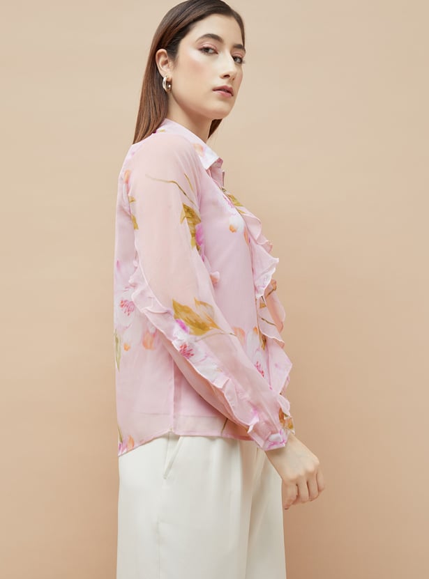 CODE Ruffled Shirt with Camisole