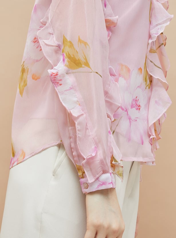 CODE Ruffled Shirt with Camisole