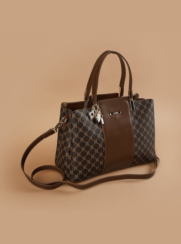 CODE Monogram Print Handheld Bag
