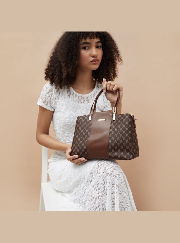 CODE Monogram Print Handheld Bag