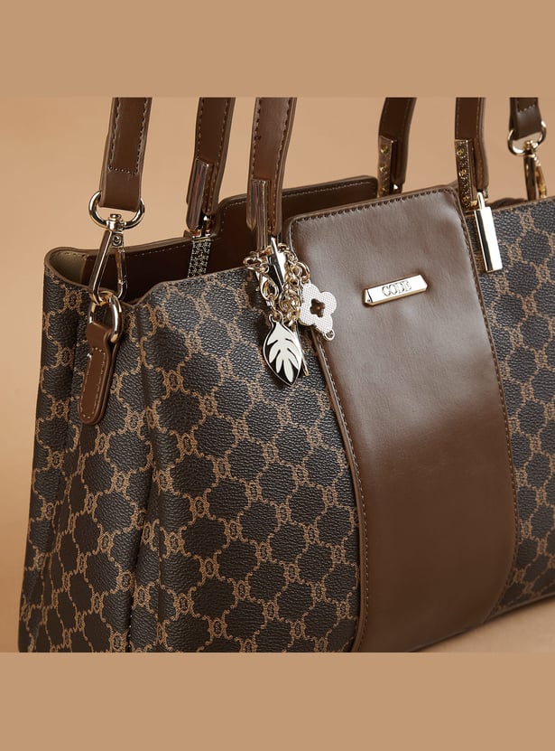 CODE Monogram Print Handheld Bag