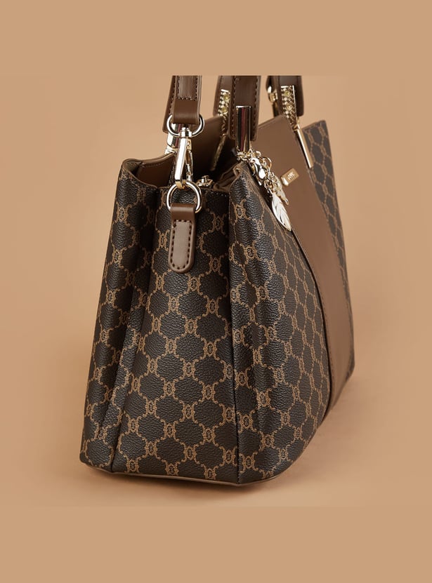 CODE Monogram Print Handheld Bag