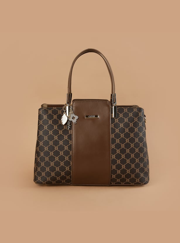 CODE Monogram Print Handheld Bag