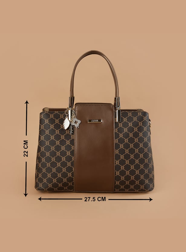 CODE Monogram Print Handheld Bag