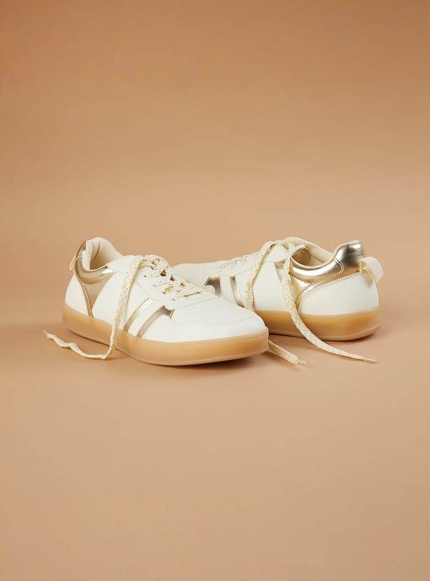 GINGER Metallic Overlay Sneakers