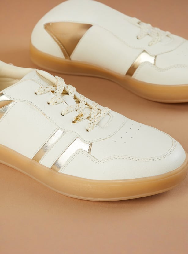 GINGER Metallic Overlay Sneakers
