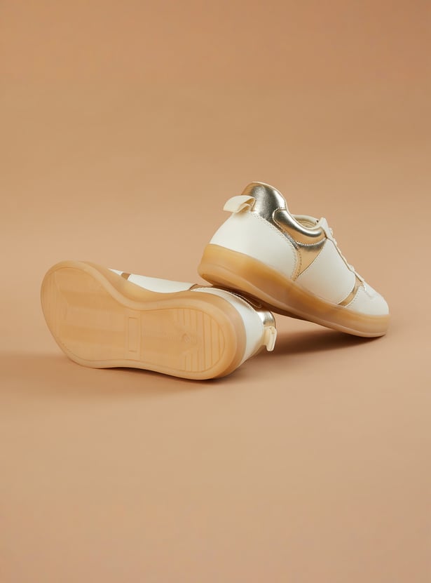 GINGER Metallic Overlay Sneakers