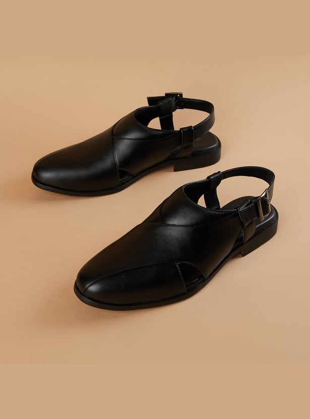 CODE Closed Toe Sandals with Buckle Strap